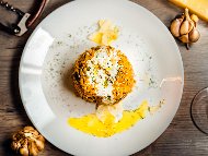 Рецепта Пиле ризото с бял ориз, шафран и сирене пармезан